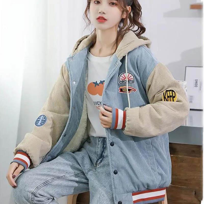 Плюс бархатное толстое пальто, женская осенне-зимняя одежда, студенческая корейская версия, из дикой вельветовой шерсти ягненка