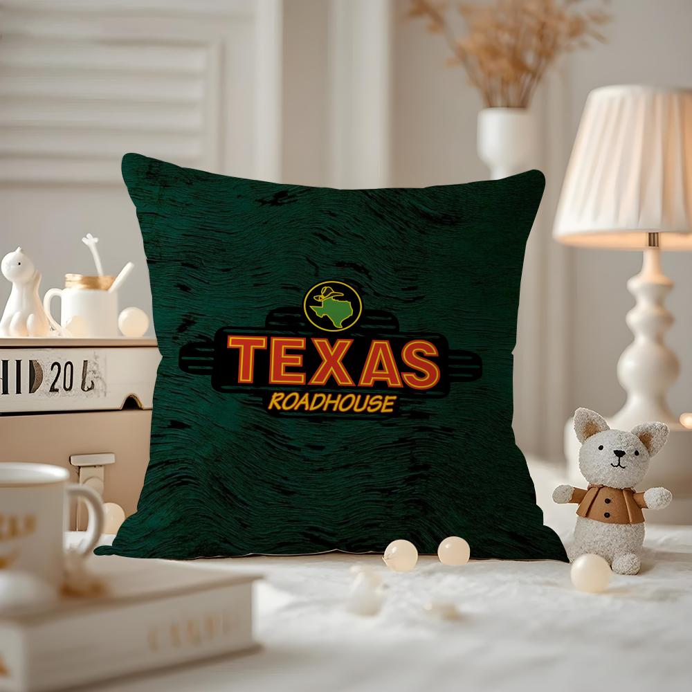 Чехол на подушку Texas Roadhouse, противопылевой, с потайной молнией, шелковистый короткий плюш, чехол на диванную подушку