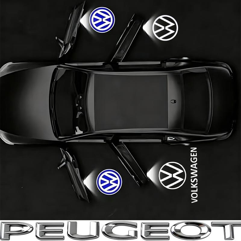 ZDFVU1 2Pcs LED Car Door Projector Logo High Definition Welcome Light For VW GTI Polo Passat B6 Golf MK7 Tiguan Touran Jetta Tire Valve