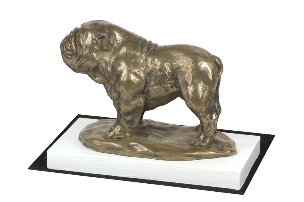 Bulldog I - Dog Figurine, Figure On a White Base, Trophy for Art-Dog Dog Show Exhibition