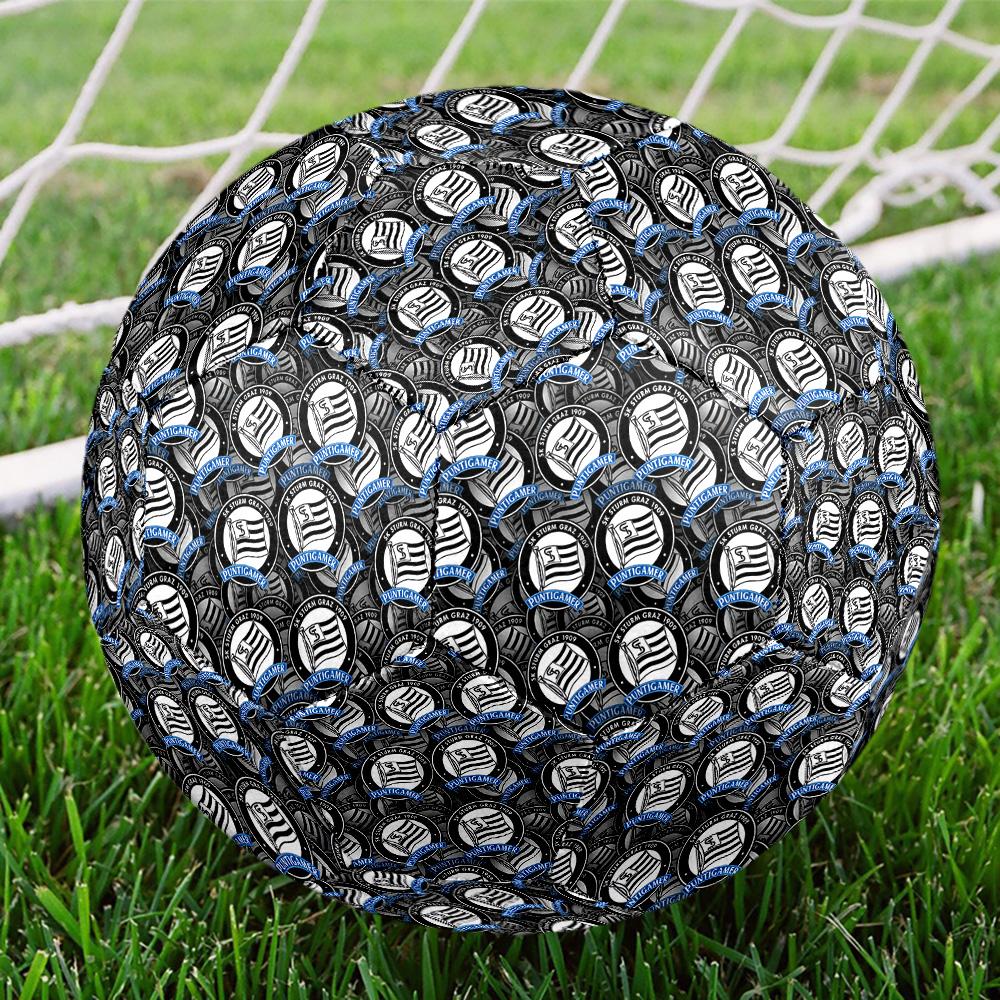 1 шт. ЛОГОТИП SK Sturm Graz Футбольный мяч для зала Цветной Для всех возрастов Машинная строчка ПВХ Готов к соревнованиям Прочный Высокий отскок HE3