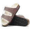 Birkenstock Arizona Слипоны из овчины Нескользящие Нескользящие Шлепанцы Женские Фиолетовые Обычные 1028051
