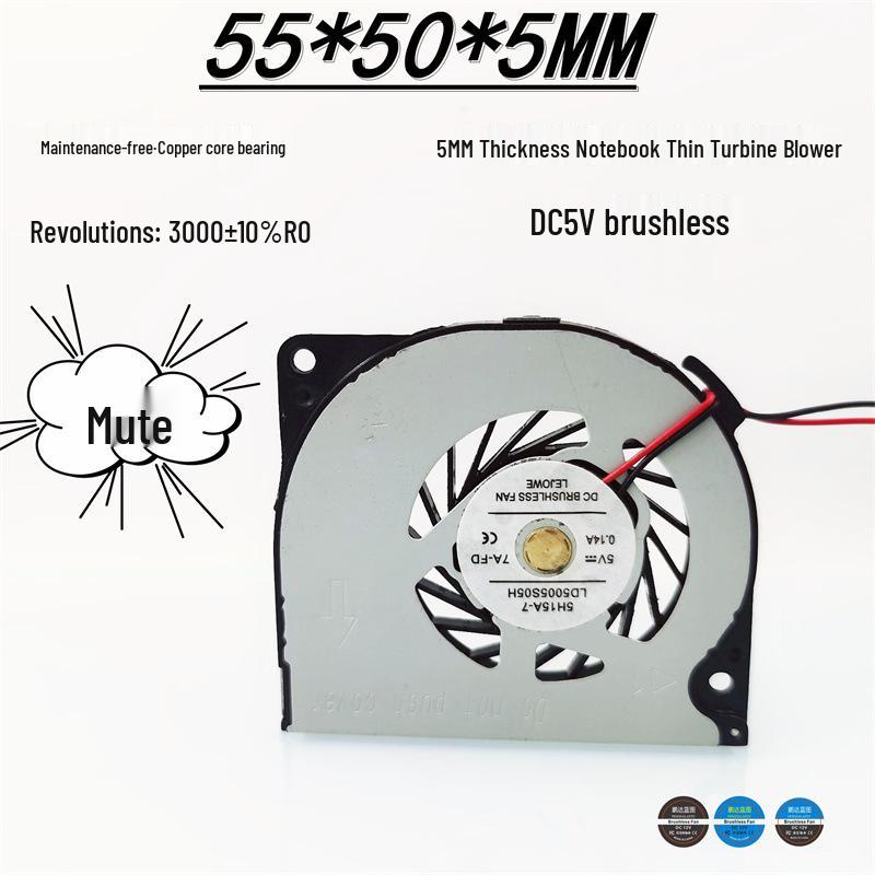 Тихий LD5005S05H 5V 55x50x5мм Тонкий Турбинный Вентилятор Охлаждения Вытяжка для Ноутбука