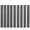 VidaXL 9x Fence Panel Replacement WPC 170 Cm Grey Garden Patio Terrace 45040