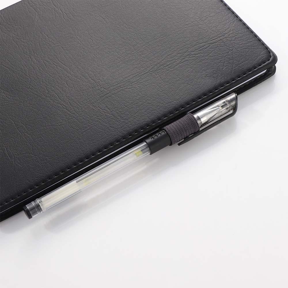 Desk PU Leather Notebooks Clipboards Office Accessories Clip Pencil Holder Pen Organizer Pen Clips