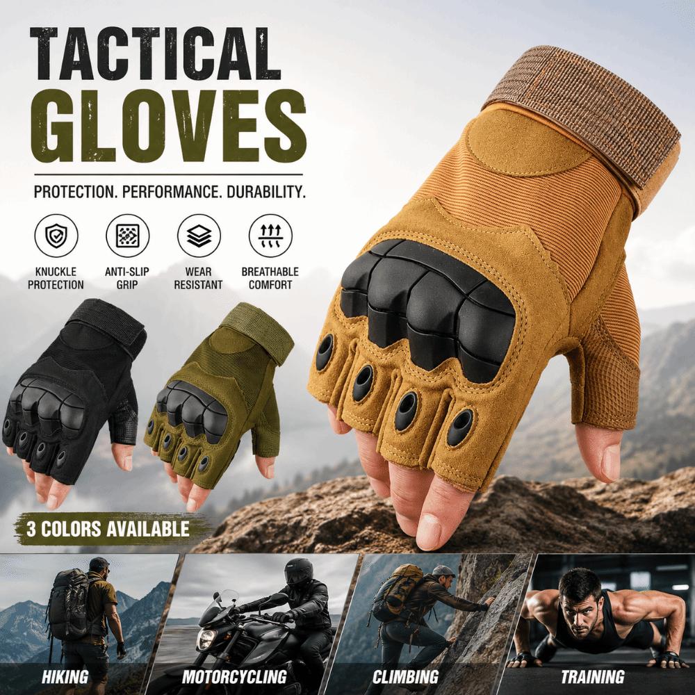 Anti-Slip Motorcycle Gloves Fingerless Gym Training Gloves Unisex MTB Cycling Gloves Hunting