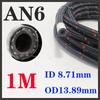 Fuel Hose Oil Gas Line 1M  AN4 AN6 AN8 AN10 AN12 AN16 AN20 Cooler Hose Line Pipe Tube Nylon Stainless Steel Braided CPE Rubber