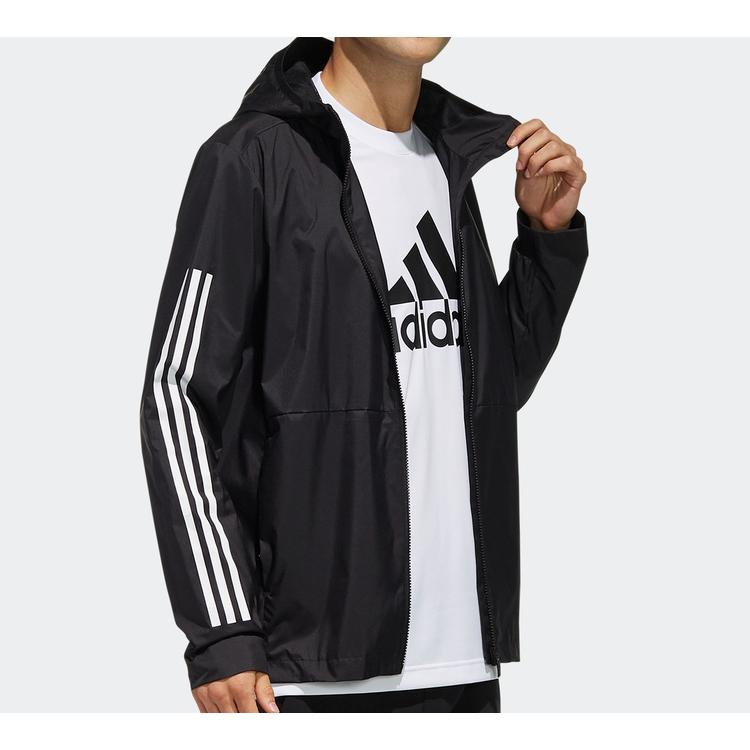 adidas Куртки Мужские Черные С Капюшоном Умеренные Другие FM9428