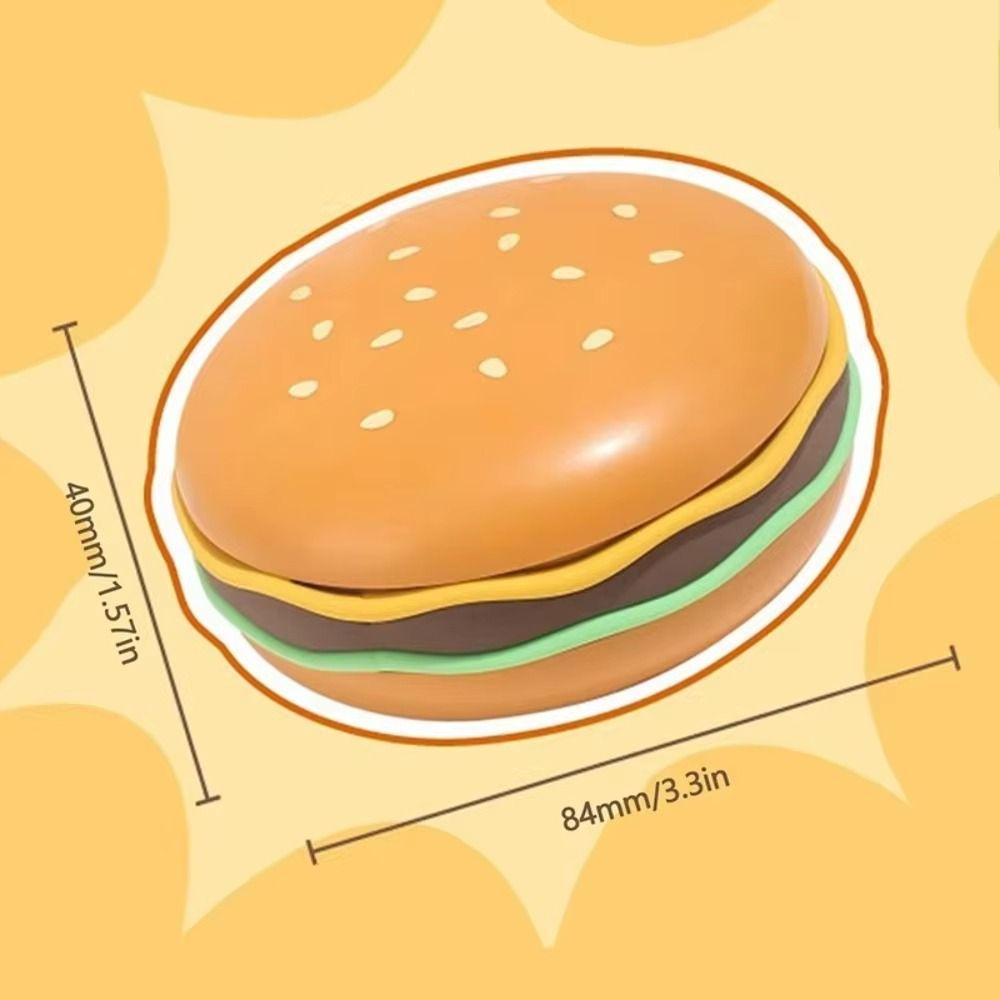 2/3/6 Grid Hamburger Pill Box Sealed Mini Hamburger Storage Case  Elderly