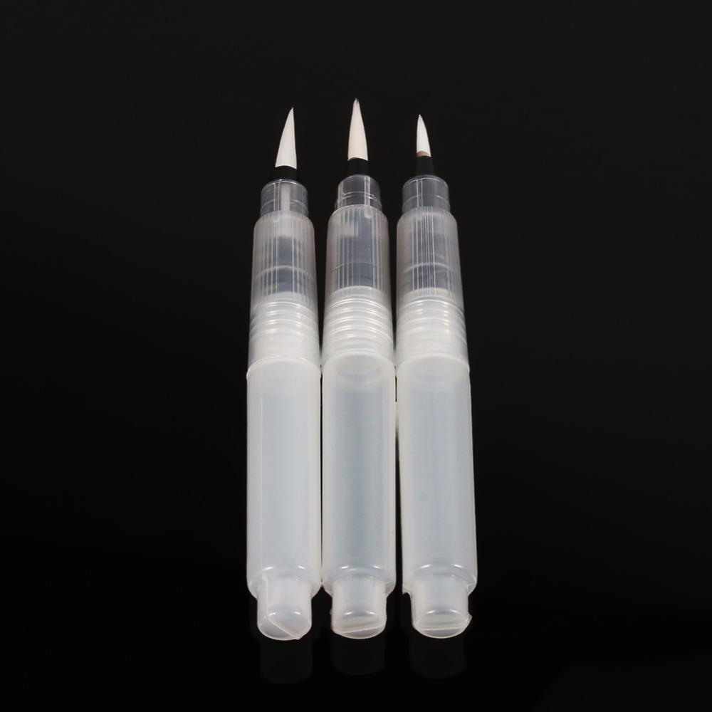 6pcs 3 Size Brush Tips Water Brush Pens Refillable Watercolor Pens Watercolor Painting