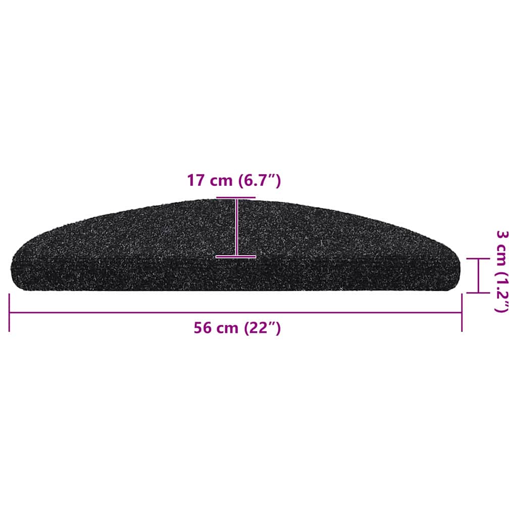 Maty Na Schody Samoprzylepne 30 Szt. Czarne 56X17X3 Cm