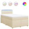 Maison Exclusive - Sommier à lattes de lit avec matelas Crème 120x200 cm Tissu