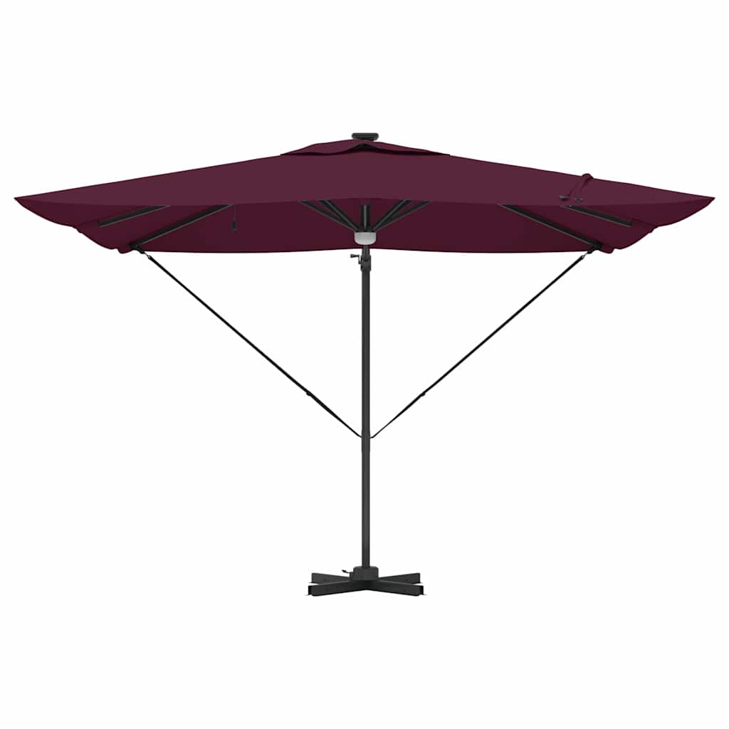 Roma Parasol Red 286 x 284 x 270 cm Aluminium and Polyester