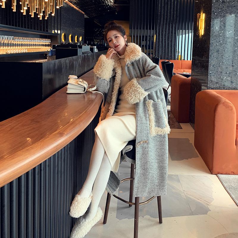 Женское осенне-зимнее свободное большое пальто, длинное хлопковое пальто