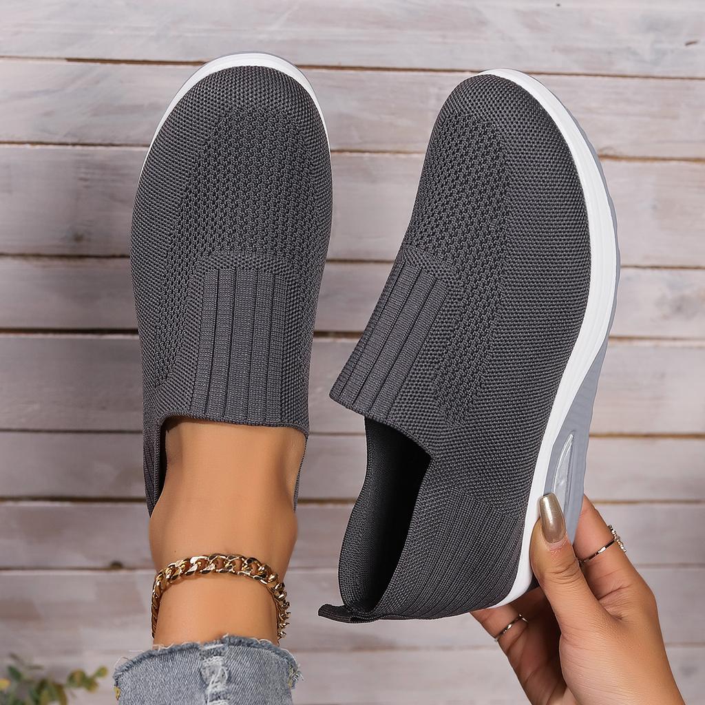 Women Mesh Breathable Loafers Sneakers Solid Color Front Summer Walking Casual Shoes Size 36-43