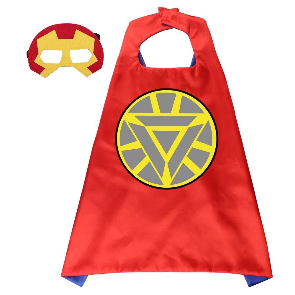 Halloween Children'S Cape, Superhero Frozen Style, Spider-Man, Iron Man, And Cap Mask
