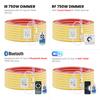 Tuya WiFi Bluetooth 220V Диммируемая COB Светодиодная Лента Гибкая Лента 288 светодиодов Плотность Линейная IP67 Водонепроницаемая Световая Веревка