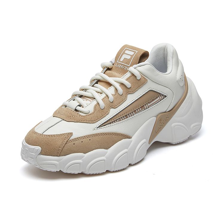 Модные кроссовки Lanvin X Fila Удобные Универсальные Низкие Повседневные Кроссовки Женские Белые Желтые F12W144145FSN