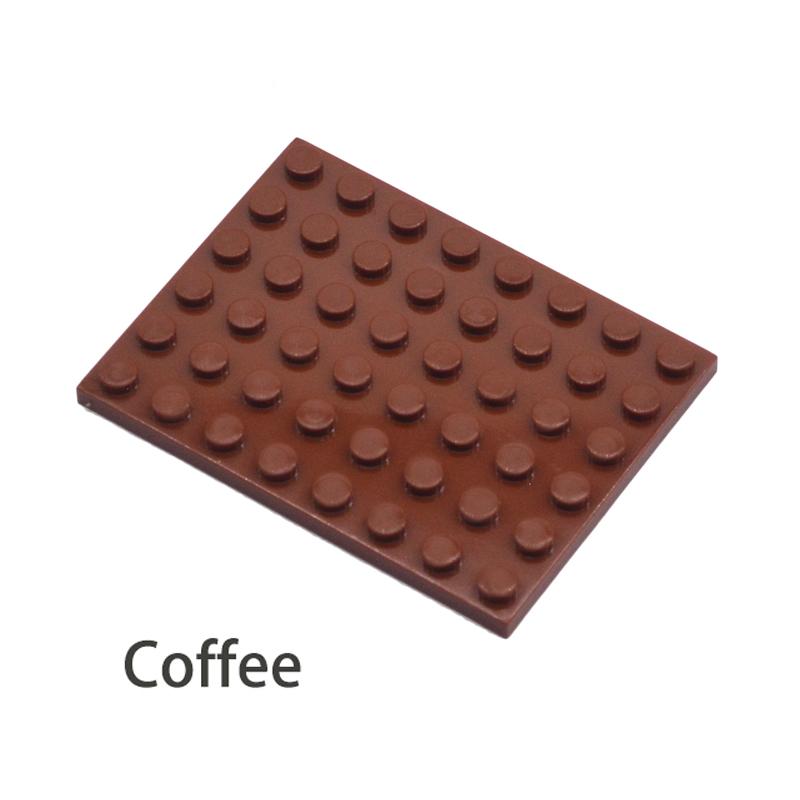 10 шт. DIY строительные блоки тонкие фигурки кирпичи 6x8 точек 12 цветов образовательный творческий размер совместимы с 3036 игрушками для детей