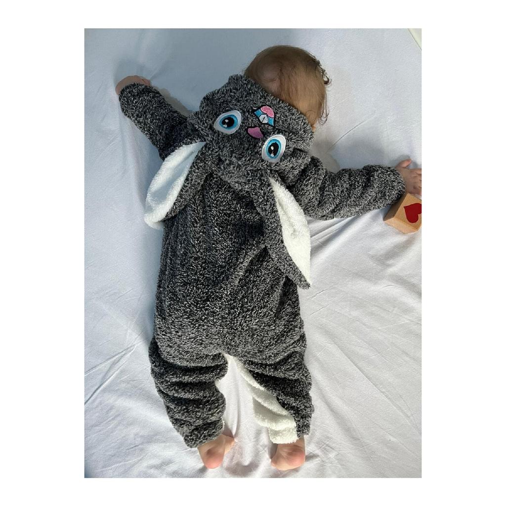 Welsoft плюшевый унисекс зимний детский спальный мешок с кроликом на молнии