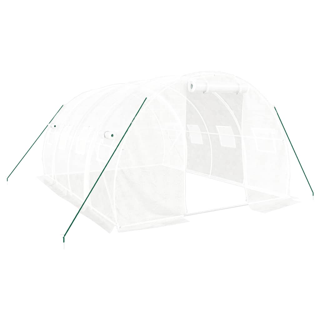 Greenhouse with Steel Frame White 12 m² 4 x 3 x 2 m