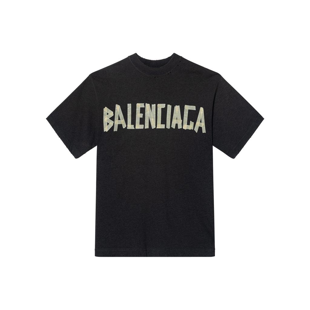 Balenciaga ТИП ТЕЙП SS24 Футболка Обычная посадка Мужская Темно-серый 739784TOVA98519
