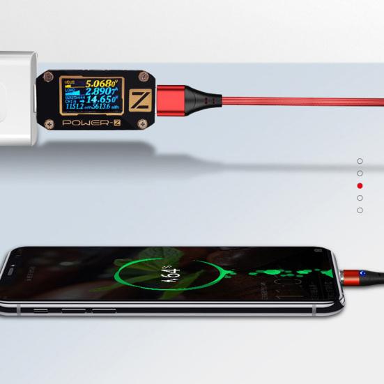 Магнитный кабель для зарядки из алюминиевого сплава, портативный, для быстрой зарядки, штекер для телефона, для iPhone