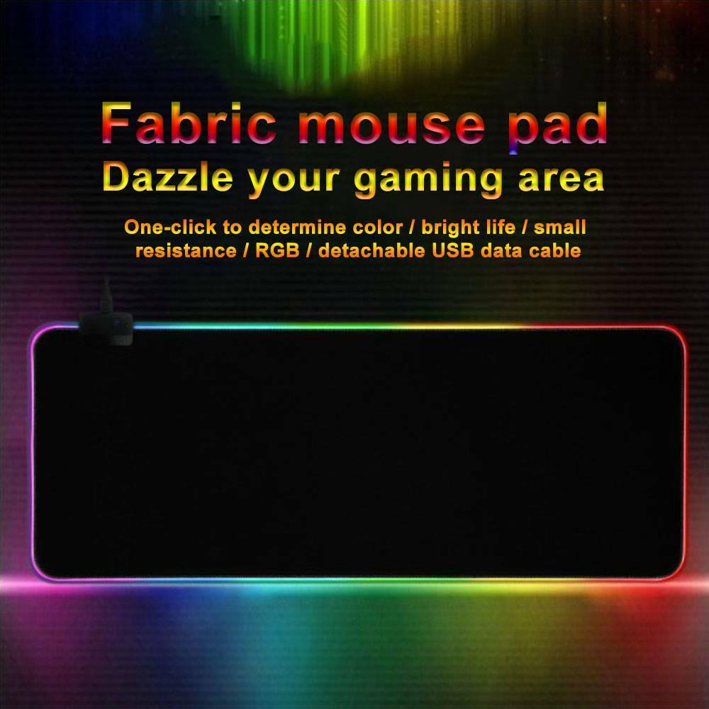 Коврик для игровой мыши с большим RGB цветным светодиодным освещением 800 * 300 мм для портативных ПК