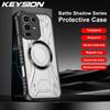KEYSION Transparent Magnetic Case for Infinix Note 50 Pro 4G Silicone+PC Heavy Duty Shockproof Phone Cover for Infinix Note50 4G