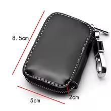 1PCS Genuine Leather Key Wallet Car Key Bag Multi FSGCBX5 Function Key Case For Toyota Yaris Hilux Prius Auris Supra Corolla Camry