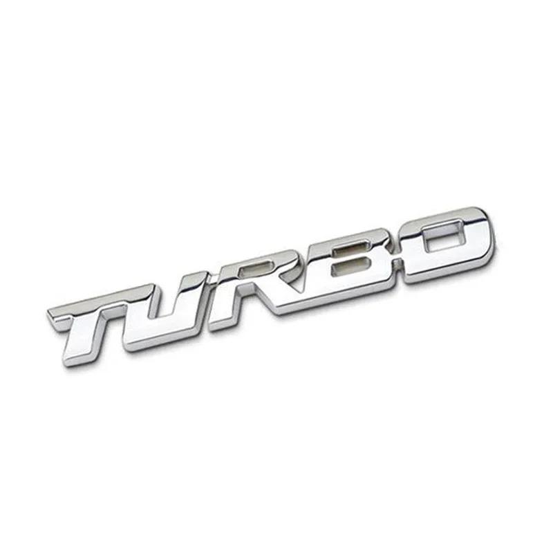 Автомобильная наклейка Turbo 3D значок Аксессуары для тюнинга автомобиля Задняя маркировка Боковая маркировка Декоративная наклейка на автомобиль Металлическая наклейка на багажник