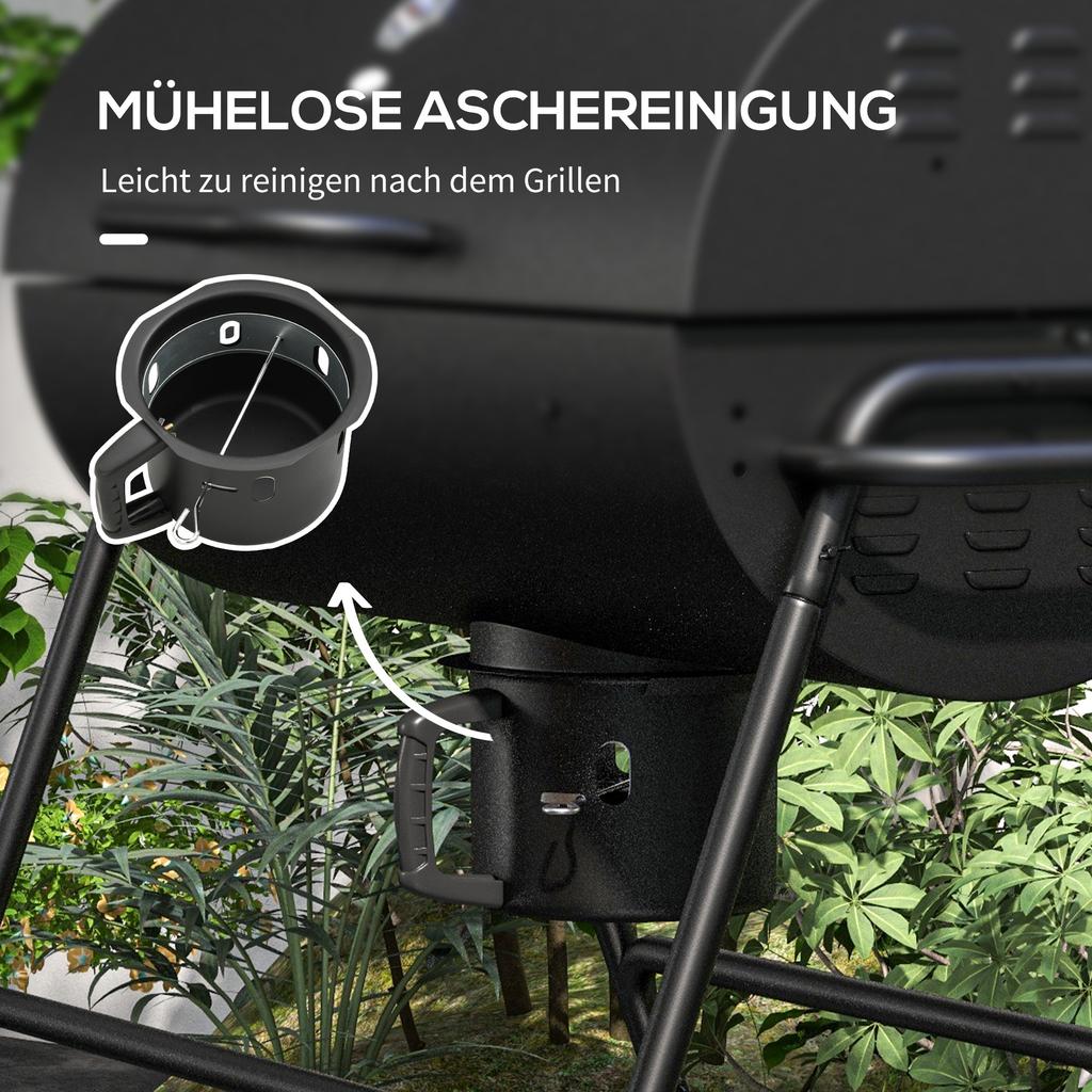 Steel Charcoal BBQ, with Ash Catcher and Warming Rack