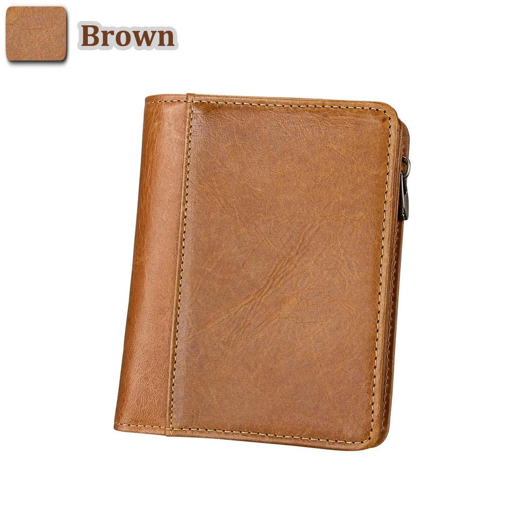 Мужской кошелек из натуральной кожи из воловьей кожи, карман для монет и держатель для карт, тонкие кошельки для мужчин, сумка для денег в стиле ретро для отдыха