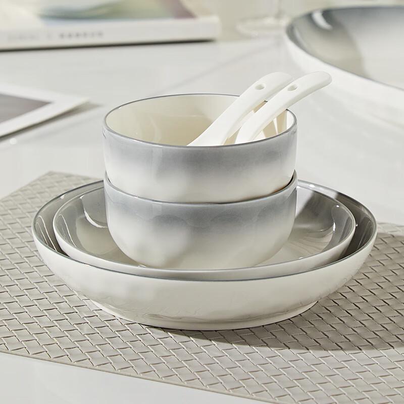 Haoya Nordic Underglaze Ceramic Square Dinner Plate