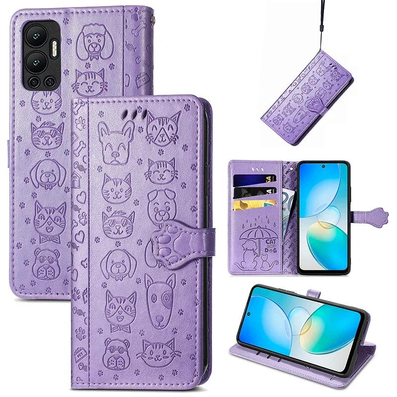 Роскошный Чехол в Стиле Кошки и Собаки для Nokia C1 C2 2-го Издания C01 Plus C31 C20 C200 G10 G20 G50 G60 G300 G400 G11 G21 Защитная Крышка с Отсеком для Карты