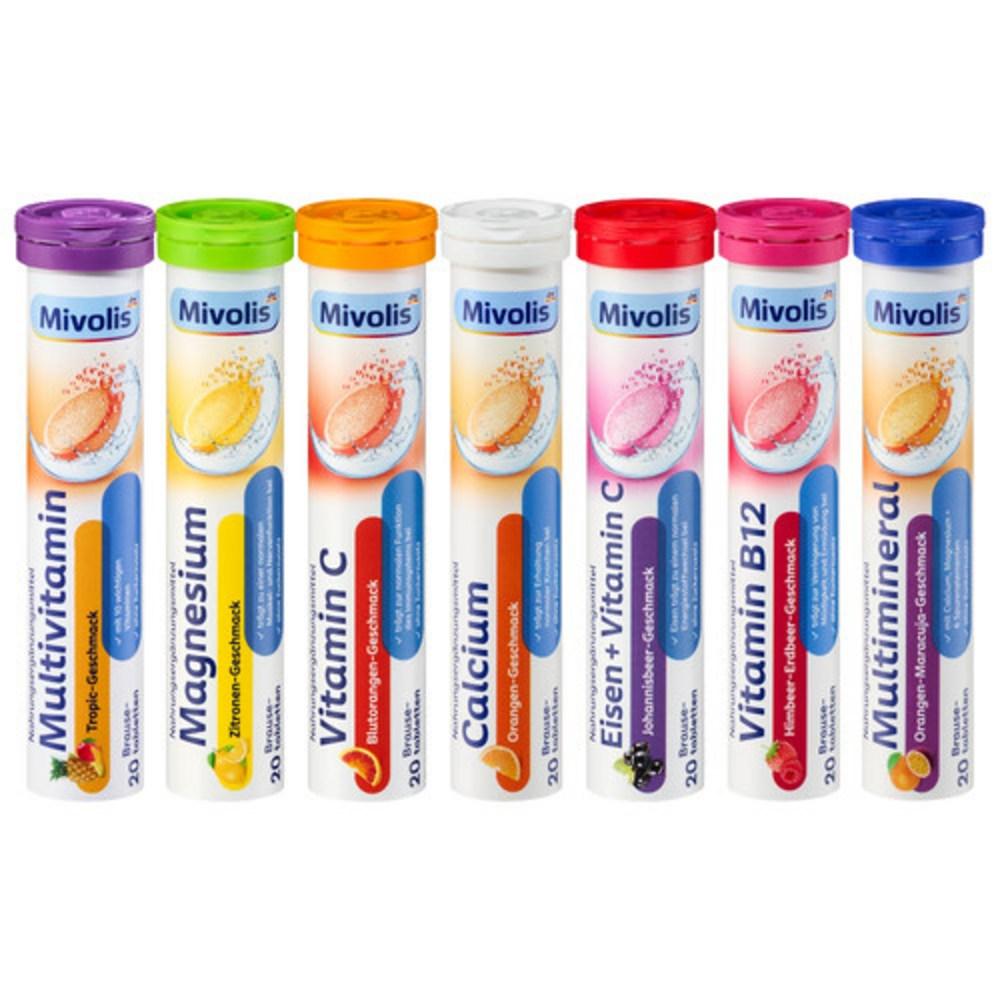 German Mibolis Effervescent Vitamin 6-Piece Mixed Set (20 Tablets)