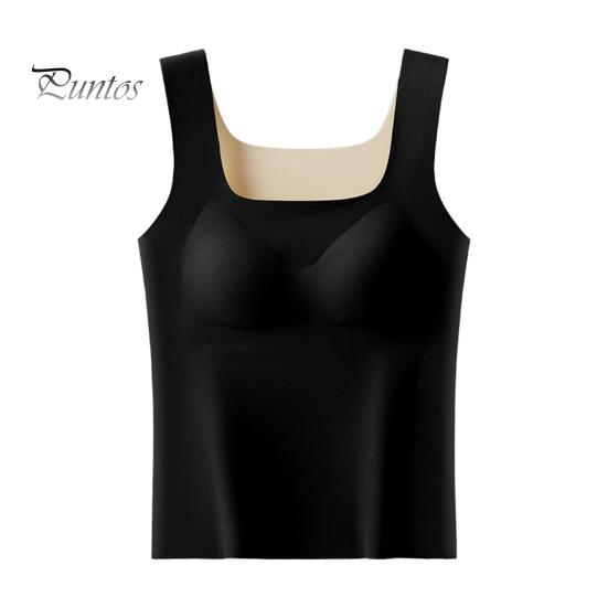 Зимний женский терможилет с нагрудными накладками, бесшовный бархатный, быстрая фиксация температуры, согревающий, квадратный вырез, облегающий, эластичный, без рукавов, внутренняя одежда