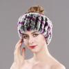 Rabbit Fur Stretch Fur Genuine Rex Ring Cowl Snood Scarves Winter Scarf Knit Headbands Girls Natural Fur Women Handmade
