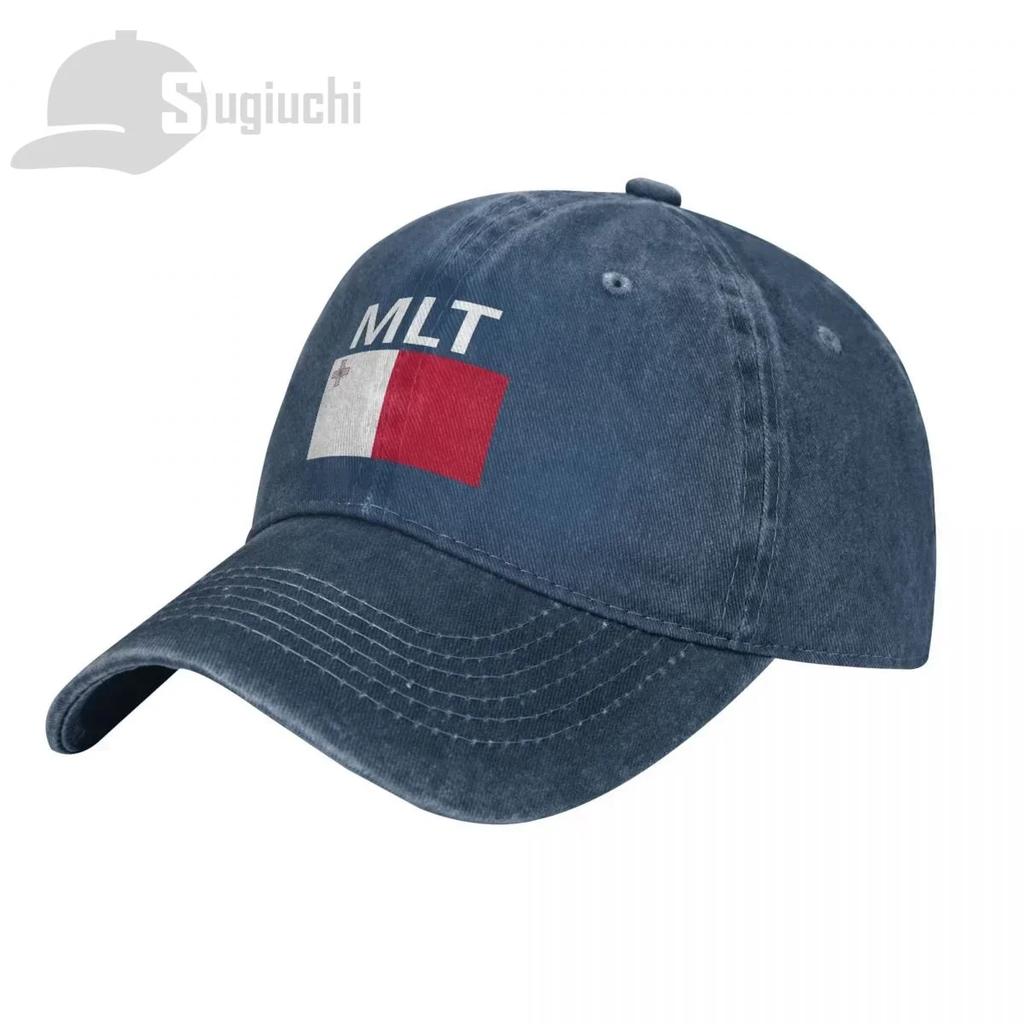 Malta Flag With Letter Washed Cotton Cap Gorras Snapback Caps Baseball Dad Outdoors Travel Sun Hats Casquette
