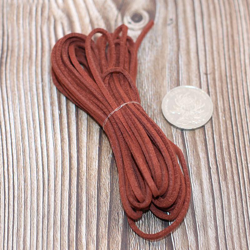 5M Длинный Кожаный Шнурок Плоский Искусственный Замшевый Шнур Нить DIY Браслет Фурнитура Веревка Шнур Изготовление Ювелирных Изделий Толщина 3мм Принадлежности