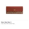 COACH Coated Canvas With Calfskin Wallet Regular Women's Brass & Charcoal CAT55-B4XHG