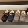 Inner Height Increase Small Man Fleece Birkenstock Wool Slippers Women's Shoes 2025 Fall/winter One Kick of Bokenstock Single Shoes
