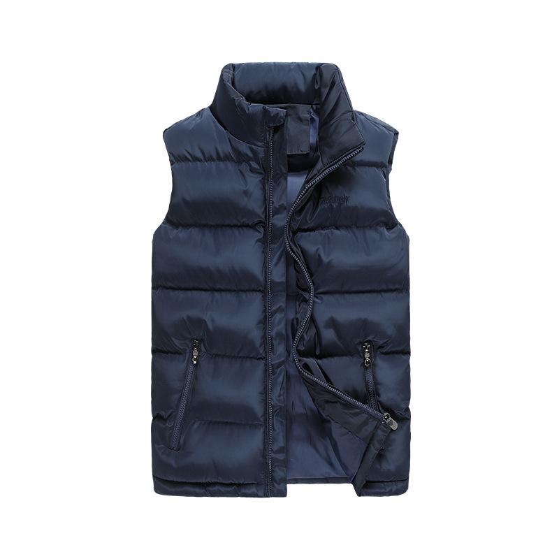 Men S Plus Size Thick Stand Collar Casual Vest Winter