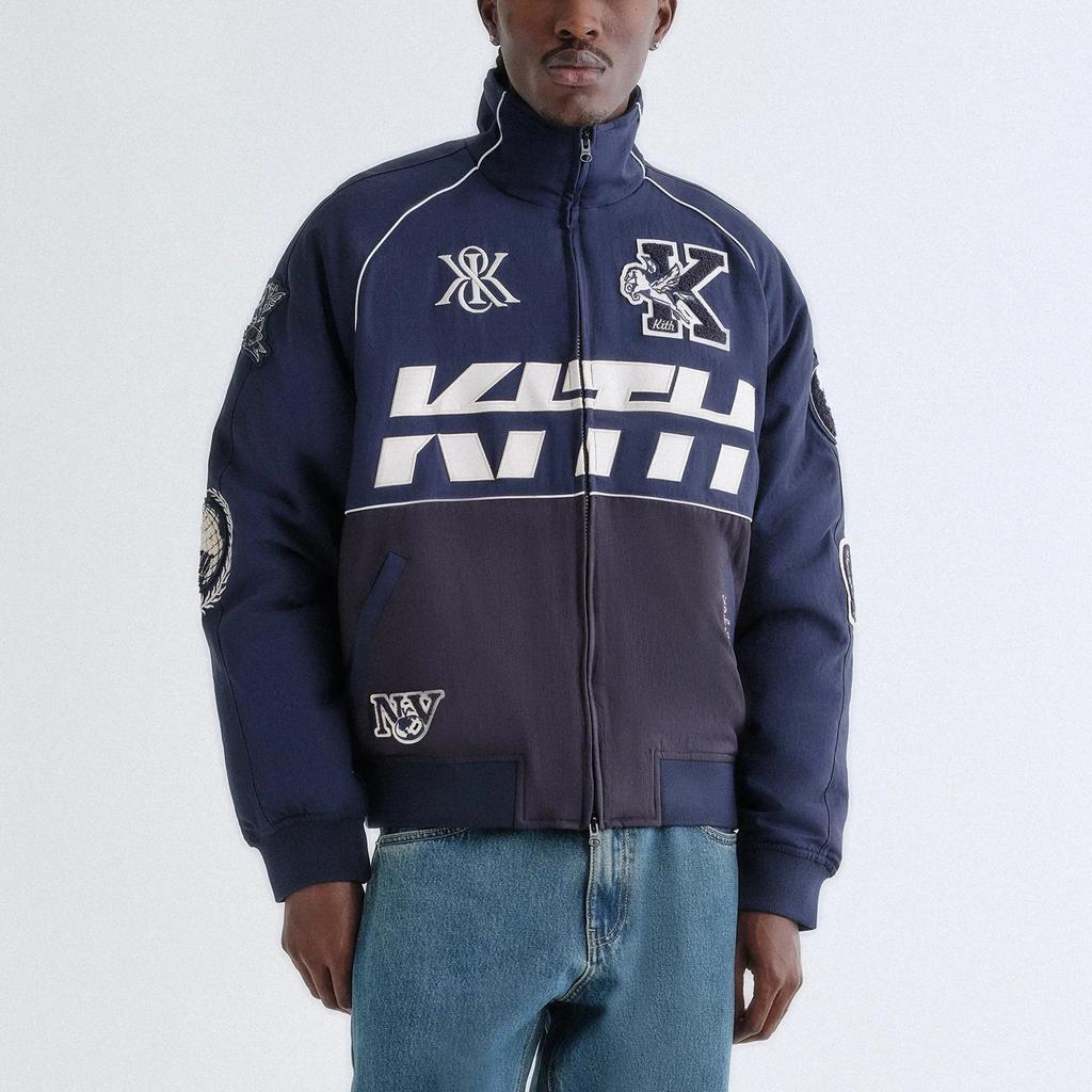 Kith Dejan Racing Jacket Nocturnal Men Outerwear Black KHM010906-413