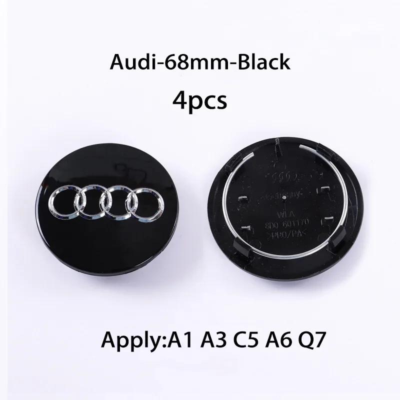 Hub Caps Hot For 1q 4pcs 60mm 61mm 68mm 69mm 1q Hub Caps Car Wheel Center Caps For 1q A1 A2 A3 A4 A5 A6 A7 A8 S3 S6 Q3e1