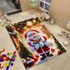 Cozy Christmas Gingerbread Cottage Patterned Rug Allseason Carpet For Study Reading Area Home Decor New Year Gift