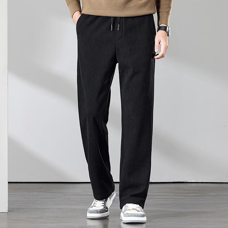 Мужские утепленные флисовой подкладкой повседневные брюки прямого кроя FAPAI