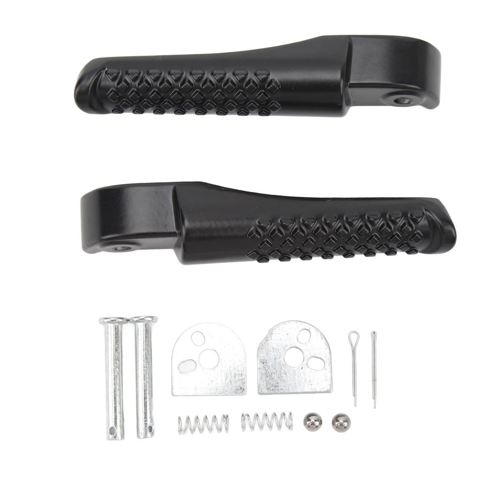 2Pcs Front Foot Peg Bracket Left And Right Black Footrest Holder Replacement For Coleman