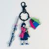 Keychain Pendant Anime Demon Slayer Kimetsu No Yaiba Kamado Tanjirou Double Sided HD Bag Pendant Gift For Fans Cosplay Props Jewelry Gift