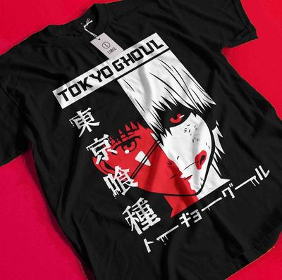 Футболка Tokyo Ghoul Футболка Кен Канеки Футболка Джузо Сузуя Аниме Манга Ужасы Унисекс Футболка BB1038